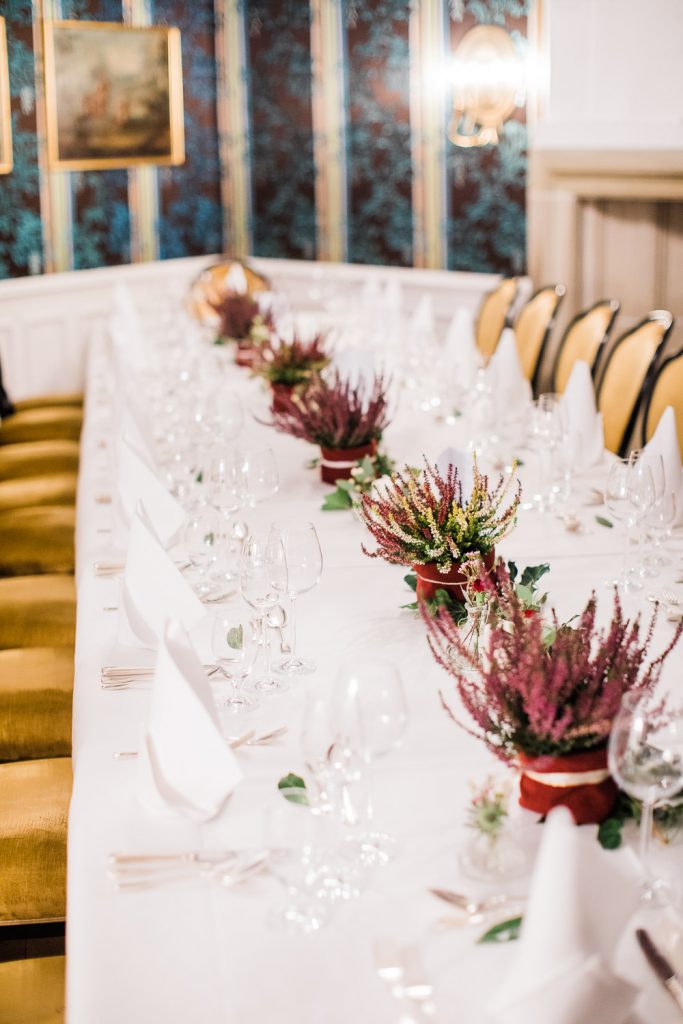 Festtafel im Schloss Wilkinghege